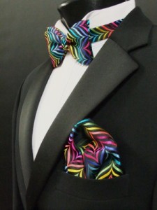 Van Buck bow tie and pocket square set