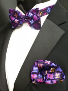 Van Buck bow tie and pocket square set