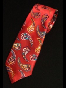 Red Paisley Van Buck Tie