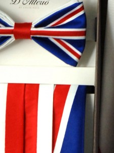 Union Jack Bow Tie Cummerbund Set