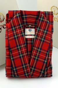 Viyella red tartan dressing gown