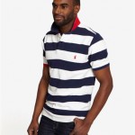 Filbert Navy Navy Striped Polo Shirt