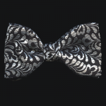Silver fern leaf dress bow tie