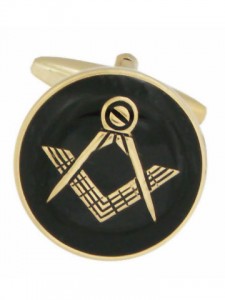 Black masonic cufflinks