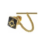 Gold black masonic tie tack