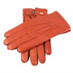 Dents mens brown leather gloves