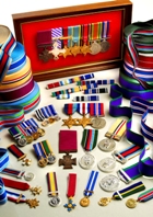 Minature medals and ribbons