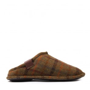 william-harris-tweed-mule-slippers-brown-check-side