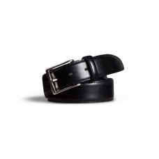 Meyer Black Leather Stretch Belt