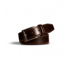 Meyer Dark Brown Leather Stretch Belt