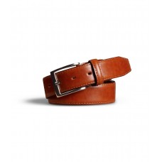 Meyer Tobacco Leather Stretch Belt