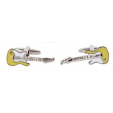 Yellow Guitar Cufflinks