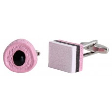 Pink, Black and White Liquorice Allsort Cufflinks