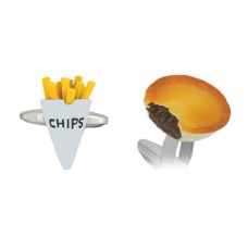 Pie and Chips Cufflinks