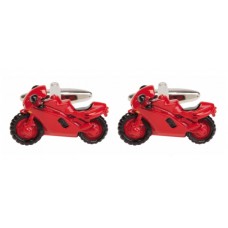 Red Motor Bike Cufflinks