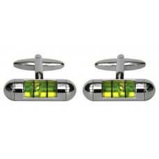 Spirit Level Green Cufflinks