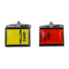 Red and Yellow Football Card Cufflinks