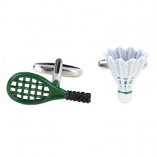 Badminton Racquet and Shuttlecock Cufflinks