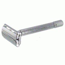 Traditional Chrome Butterfly Safety Razor With Long Handle
