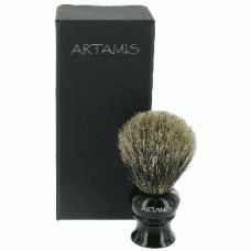 Small Pure Badger Shaving Brush With Black Coloured Handle 