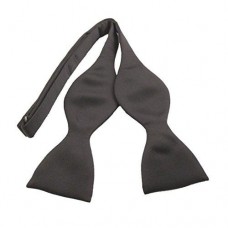 Van Buck Black Satin Self Tie Bow Tie