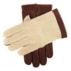 Dents Cotsworld Leather Warm Lined Crochet English Tan Mens Driving Gloves