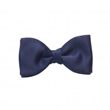 Van Buck Navy Blue Satin Ready Tied Bow Tie