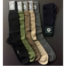 Viyella Wool Half Hose Ribbed Socks (9 colours)