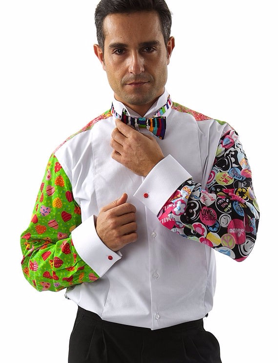 Formal Dress Shirts With Patterned Back - DRESWAP